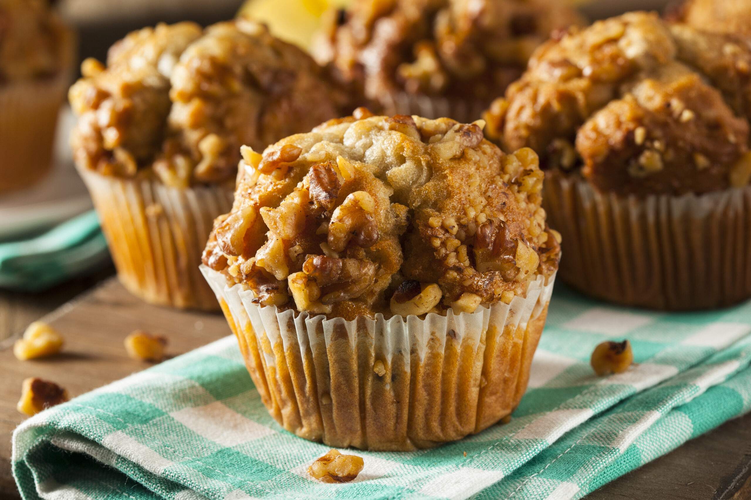 Homemade,Banana,Nut,Muffins,Ready,To,Eat